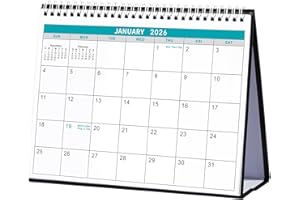 FORVANE 2026 Desk Calendar - Desk Calendar from January 2026 - December 2026, 10" x 8.3" Calendar Desk, 12 Months Standing Flip 2026 Desktop Calendar