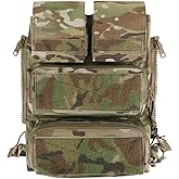 KRYDEX Tactical Modular Zip On Backpack for Vest JPC2.0 CPC AVS Zipper Molle Back Panel (MC)