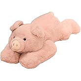 Hronsa Weighted Stuffed Animals, 19.7in 3.3lbs Weighted Pig Stuffed Animal Toy Cute Pink Pig Plush Pillow for Adults Boys Girls
