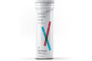 Berkeley Life Nitric Oxide Test Strip Used Worldwide by Olympians & Elite Athletes - Take Control of Your Heart Health Measure, Manage, & Optimize Blood Flow & Oxygen Delivery in Your Body - 50 Count