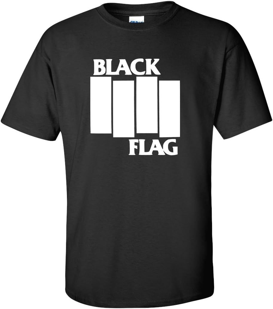 Men's Black Flag Logo T-Shirt - 8 Colours Available (Small, Black T-Shirt - White Logo)
