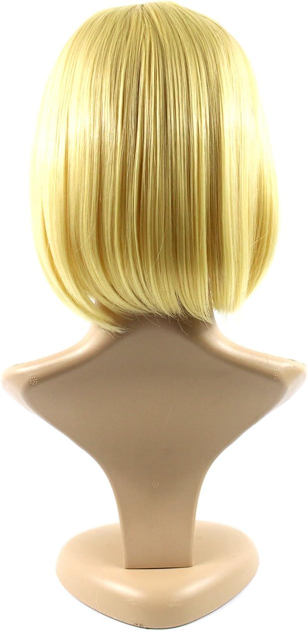 Xiaoyu Short Straight BOB Cosplay Party Costume Wig, Multi-colored to Yellow - Image 5