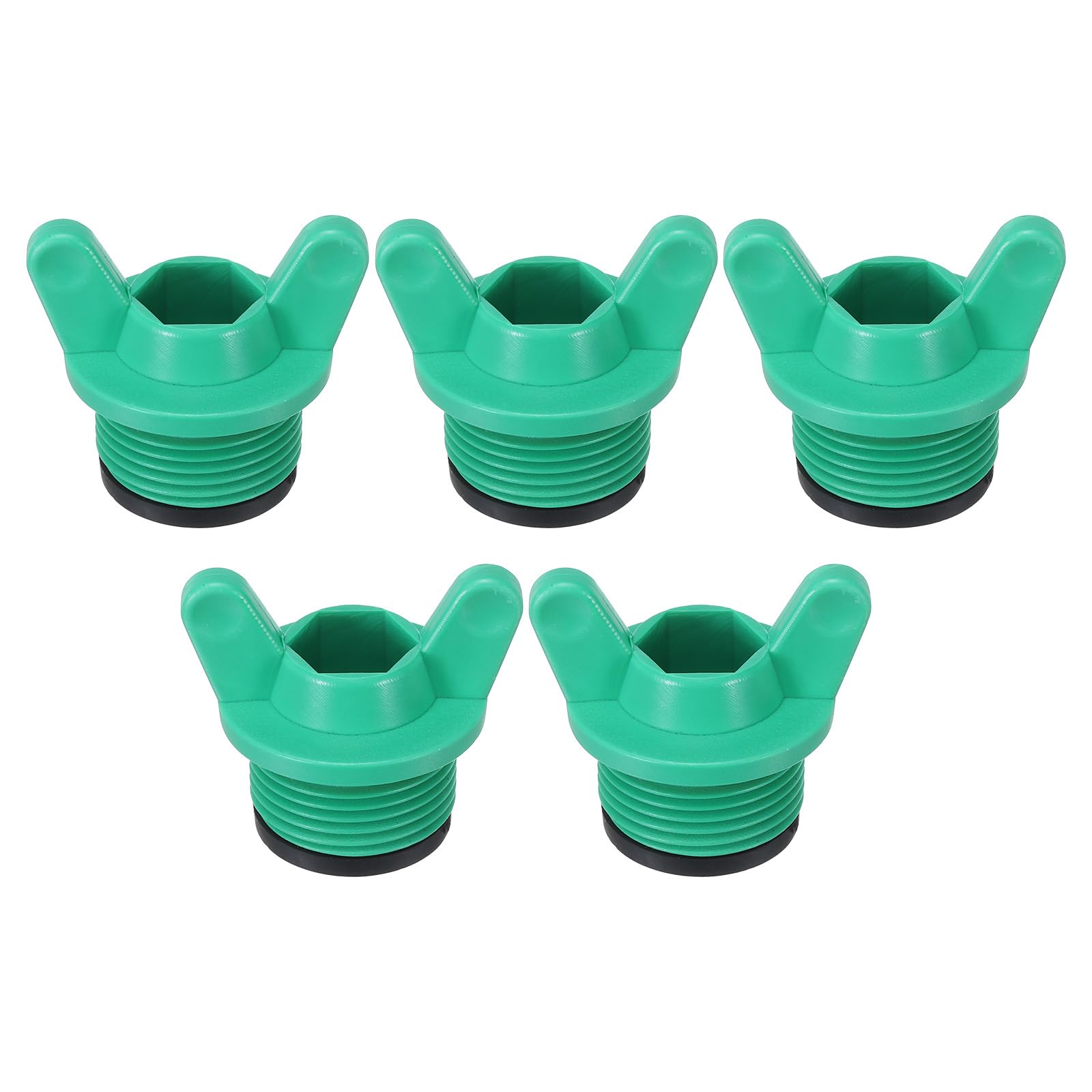 PATIKIL G3/4" Male Thread PPR Pipe Fitting End Cap Connector Plug with Butterfly, 5Pcs Garden Irrigation Water Tubing Stopper for Preventing Leakage, Green