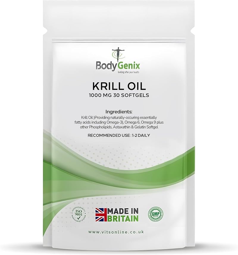 Bodygenix Antarctic Krill Oil 1000mg Softgels