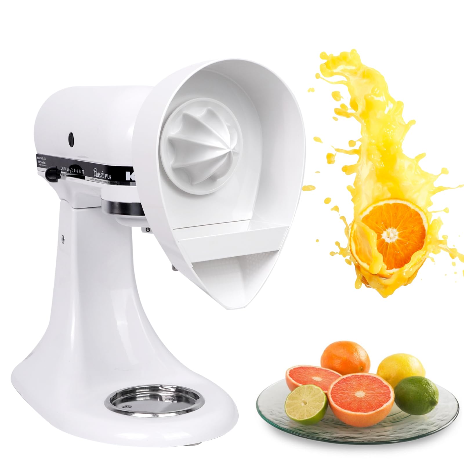 Juicer Attachment Compatible with KitchenAid Stand Mixer (White)