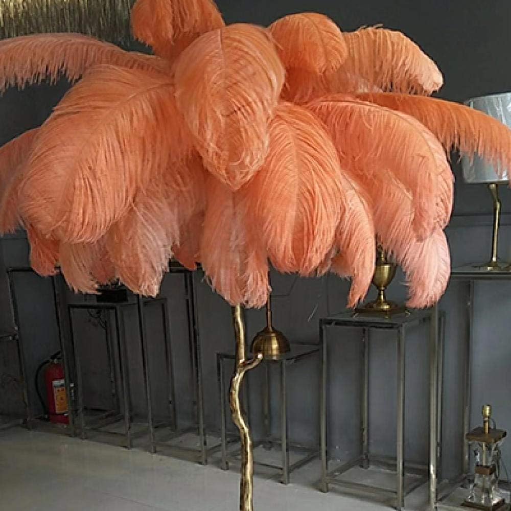 Floor Lamp Modern Luxury Tree Branch Ostrich Feather Floor Lamp High Grade Stand Light Floor Lamps for Living Room Bedroom Lamp Orange_170cm