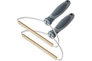 ELEMSY Pet Hair Remover, Dog Cat Hair Remover, Lint Cleaner Pro, Fur Removal Tool, Portable Carpet Scraper, Fuzz Rollers Hairball Shaver Brush for Carpets, Car Mat, Couch, Pet Bed, Furniture & Rug (2-Pack)