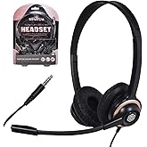 Sonitum Headset with Microphone - Noise Canceling Computer Headset for Office, Meetings, Chat- Comfortable Over-Ear PC Headphones with Rotating Mic- 3.5 Jack for Universal Connectivity (1 Pack)