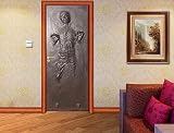 UVQUGONX Han Solo Carbonite Door Decal Mural 30.3"x78.7" Vinyl Wall Sticker view 2
