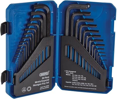 Draper 30 Piece Hex Key Set Long Arm Metric Imperial Combined Wrench Kit