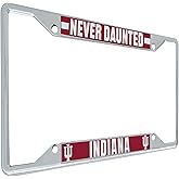 Desert Cactus Indiana University License Plate Frame Hoosiers Bloomington Holder for Front or Back of Car Metal Car Tag Holder Officially Licensed (Slogan 2)