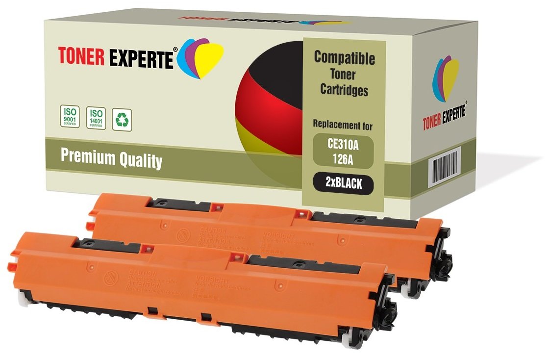 TONER EXPERTE 2-Pack Compatible with 126A CE310A Black Premium Toner Cartridges Replacement for LaserJet CP1025 CP1025nw CP1020 M175a M175nw Pro 100 MFP M175a M175nw M275 TopShot M275a M275nw