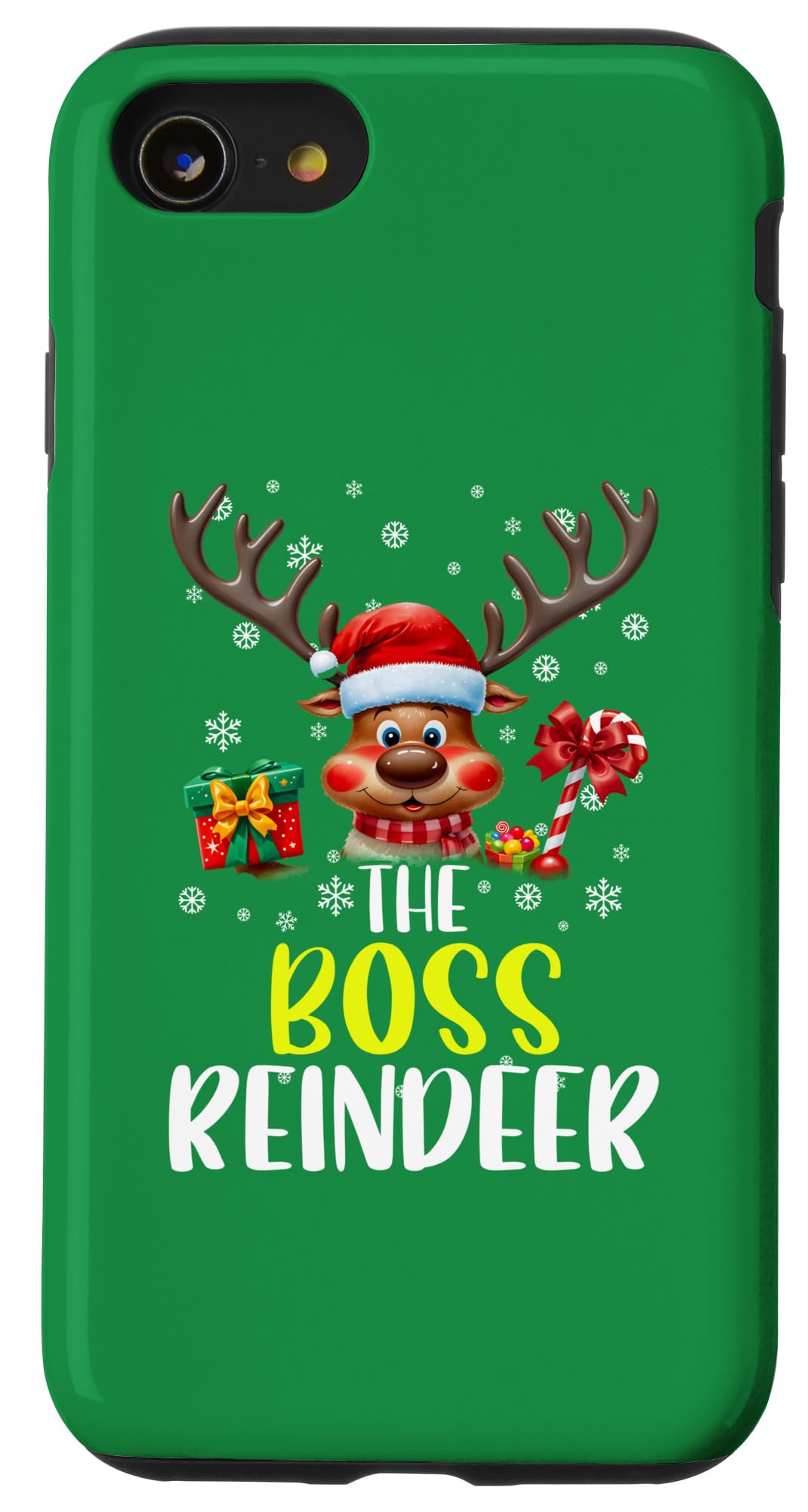 iPhone SE (2020) / 7 / 8 The Boss Reindeer Funny Christmas Matching Family Men Women Case