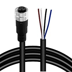 M12 4 Pins Female Connector Cable, Waterproof IP67