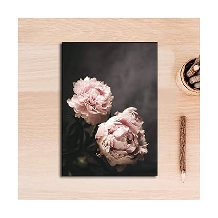 Amazon Com Romantic Modern Pink Rose Flowers Canvas