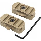 Qavctw 2 Pack Fast Helmet Side Rails Adapter Mount Kit 360 Degrees Rotating Tactical Rail Accessories