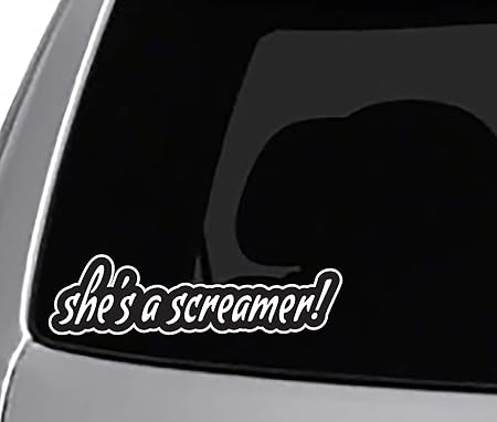Amazon Com Shes A Screamer Vehicle Decal Car Truck Window Bumper Sticker Racing Drift Boost Low Euro Illest Jdm Kdm Funny Slammed Loud Exhaust Arts Crafts Sewing