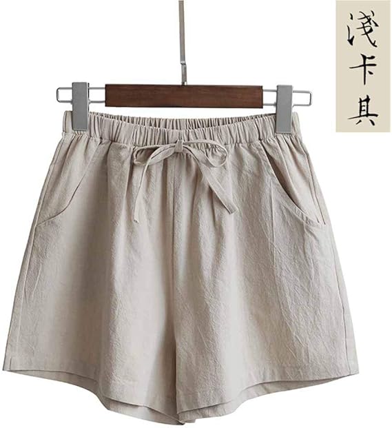 Amazon ショートパンツ レディース 夏 棉麻 キュロット カジュアル 短パン ウエストゴム 薄手 ハーフパンツ スポーツ スカート おしゃれ ミニショーツ シンプルデート 無地 大きいサイズ ショートパンツ 通販