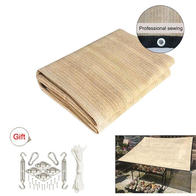 CHUDAN Sonnenschutz Sonnensegel für Garten Terrasse Balkon, UPF 50+ geprüfter UV-Schutz PES 3,5 x 4,5 m | Rechteck | Dicke Pr