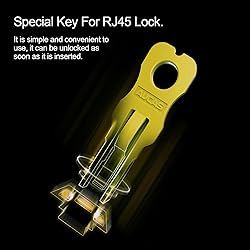 12pcs RJ45 Port Lock with 1Keys, Locking RJ45