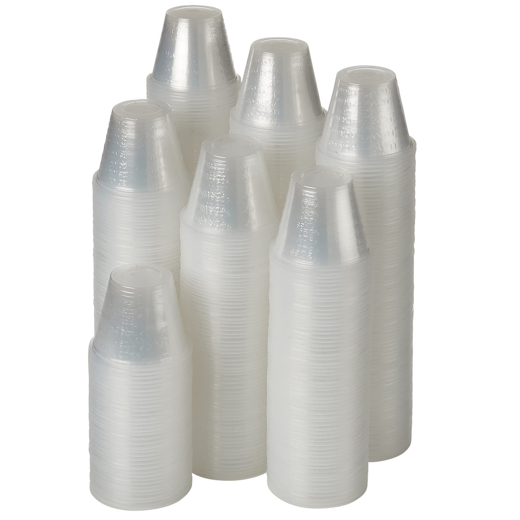 MEDca Clear Medicine Cups (1oz) - Pack of 500 - Plastic Disposable Graduated Medicine Cups with Measurements for Accurate Dosage for Medication Mixing Arts & Crafts Mouthwash and More