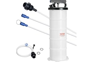 VEVOR 6.5L Manual Fluid Extractor Pump, Oil Changer Vacuum Fluid Extractor, Oil Extractor Change Pump for Automotive, Oil Change & Fluid Change Tool with Dipstick and Suction Hose (6.5L)