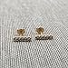 14k Yellow Gold 8mm Cubic Zirconia Bar Earrings