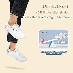STQ White Slip On Sneakers for Women Low Top