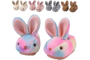 Fadezar Toddler Rabbit Winter Slippers - Soft Plush Indoor Bunny Slippers for Girls & Boys