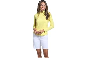 IBKUL Athleisure Wear Sun Protective UPF 50+ Icefil Cooling-Solid Long Sleeve Mock Neck Top-80000