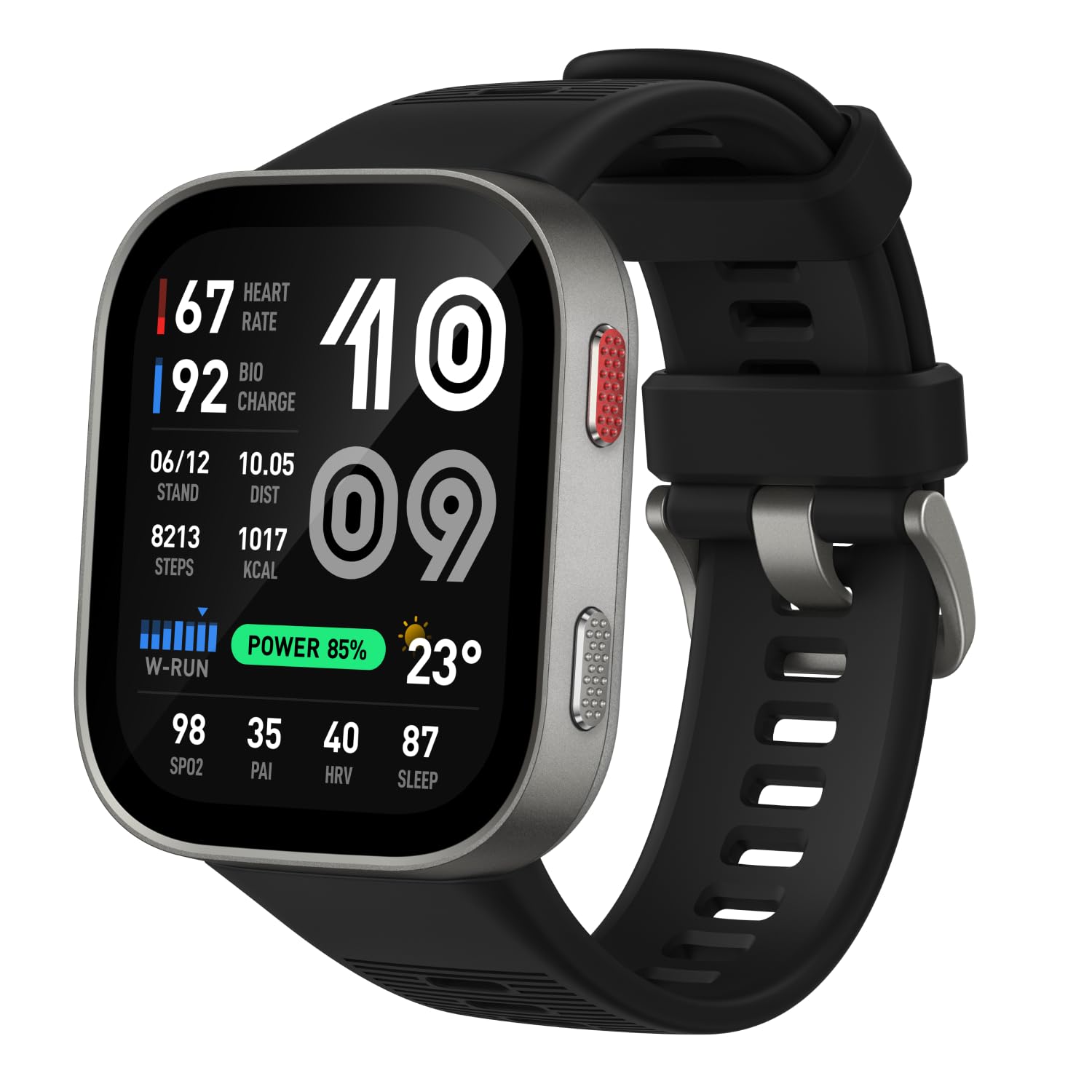Amazfit Bip Max 50mm Smartwatch, 2.07" AMOLED-Display, 20 Tage Akkulaufzeit, GPS, 4GB Speicher, Offline-Karten, Fitness-Tracker, Hybrid Training, 150+ Sportmodi, HYROX-Modus, 5ATM für Android & iPhone