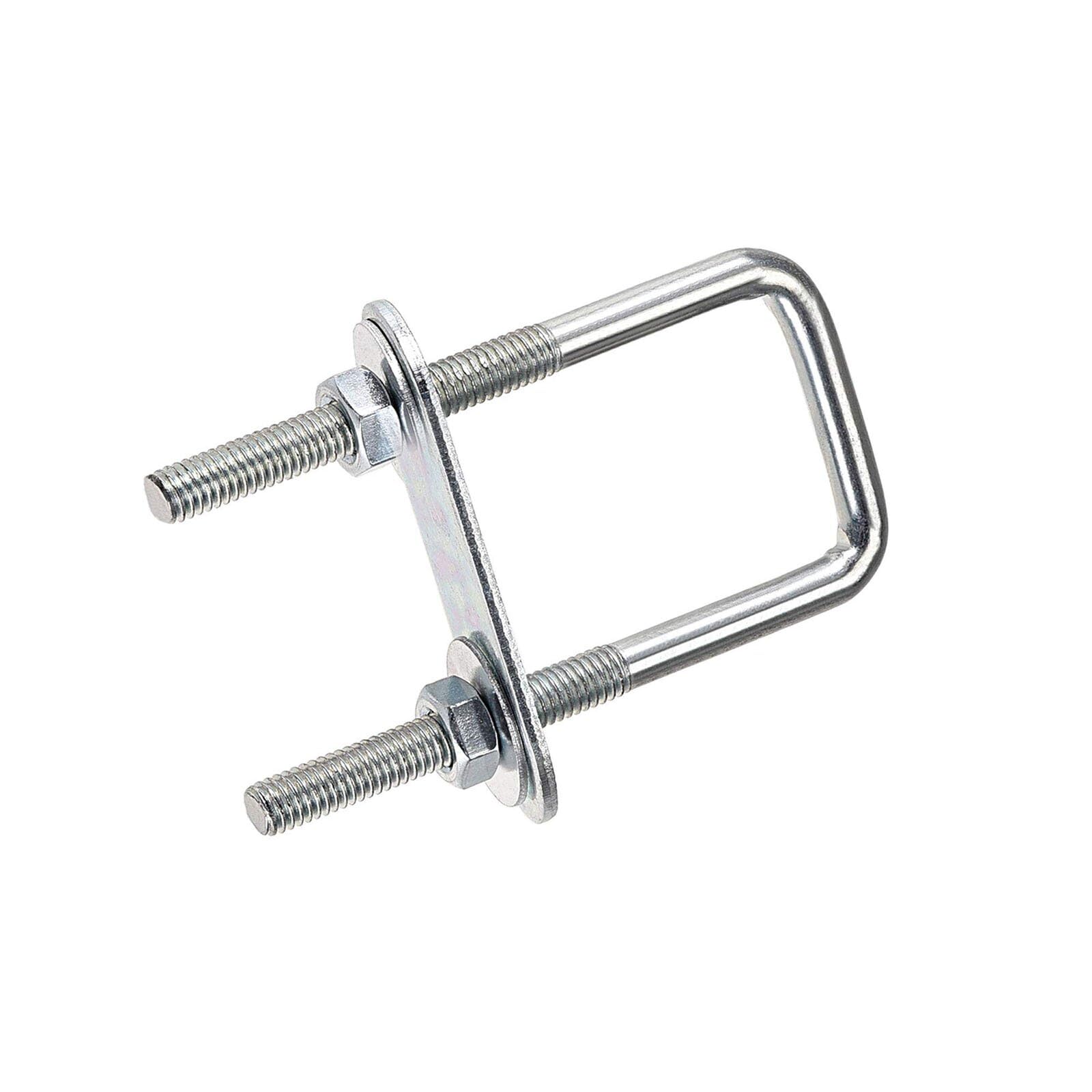 TOP-VIGOR 4 sets M6 Square U-Bolts, 30mm Inner Width 80mm Length Steel U-Bolts with Nut, Plate, Washer for Building Installations Mechanical Parts Connection Cehicles Ships