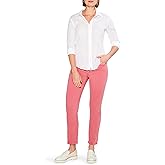 NIC+ZOE Women's Colored Mid Rise Straight Ankle Jeans