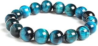 Grasschen Blau Naturstein-runde Korn-Elastizität-Seil-Männer Frauen-Armband-6mm