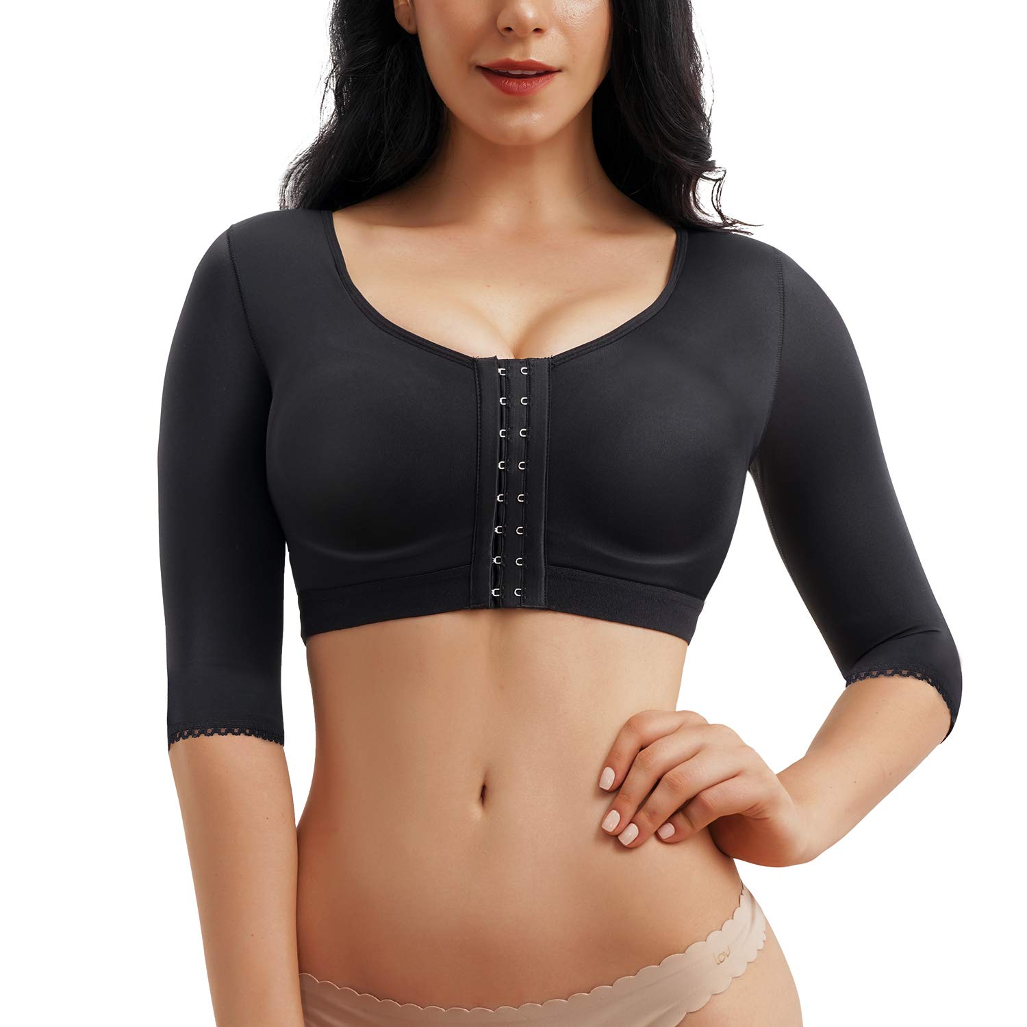 Photo 1 of CYDREAM Women Arm Shaper Tops Slimmer Compression Sleeves Post Surgery Posture Corrector Tank Top (S, Black)