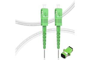 FLYPROFiber- OS2 SC/APC to SC/APC Fiber, 1M/3ft Armored Fiber Optic Internet Cable Single Mode Patch Cable Length Option: 1m-