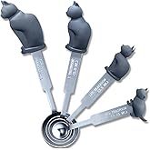 Cat Measuring Spoons Set, 4-Piece Stainless Steel Measuring Spoons with Cute Cat Handles, Accurate Teaspoon & Tablespoon Size