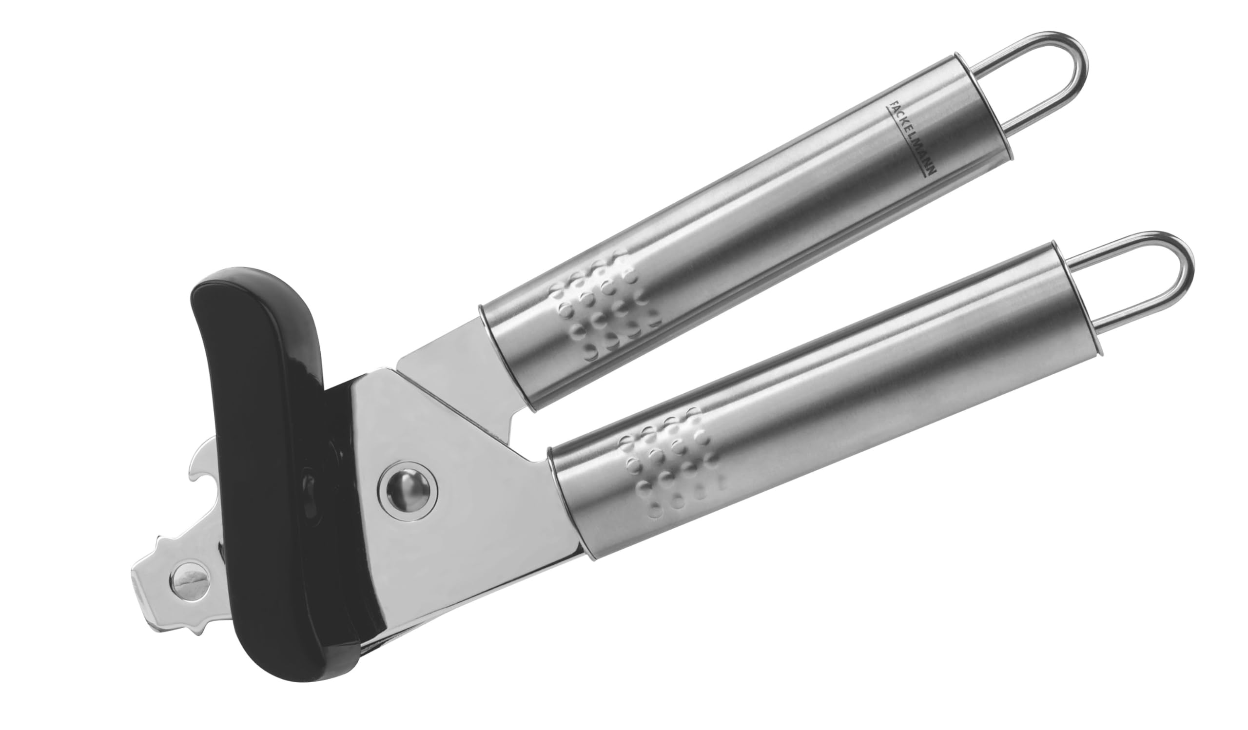 FACKELMANN OPAL Can Opener, with Magnet & Bottle Opener, Built In Cap Remover, Manual Tin Opener, Ergonomic Turning Knob, Stainless Steel, 20x5x4.5cm, Silver — image 1