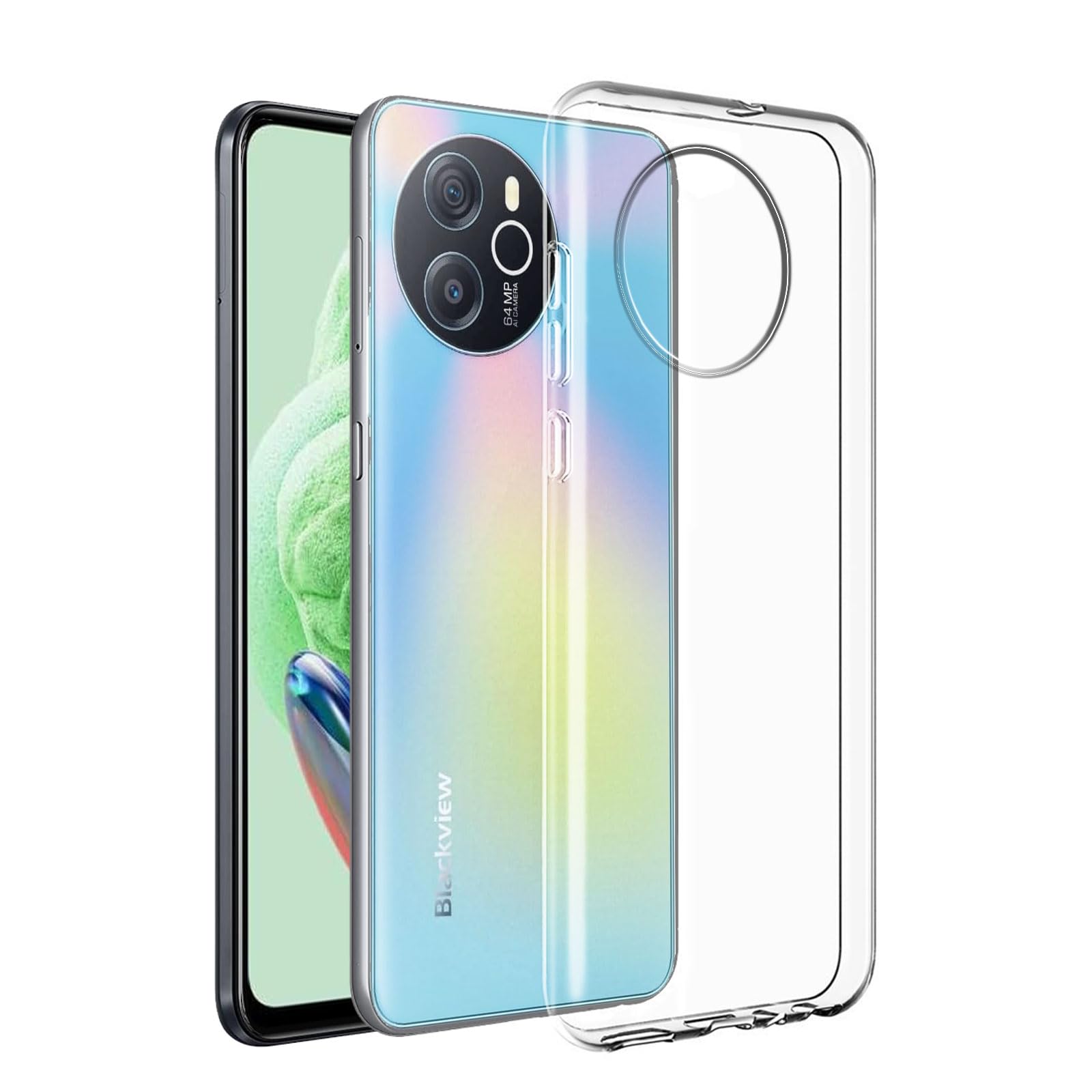 LYZXMY Case Compatible with Blackview Shark 8 (6.78") Transparent Cover Bumper Flexible TPU Soft Silicone Phone Case Clear Shell