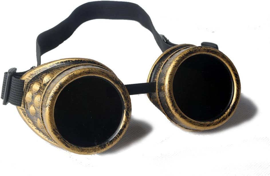 Careonline COPPER CYBER GOGGLES STEAMPUNK GOTH COSPLAY Party Glasses Eyewear Safety Glass