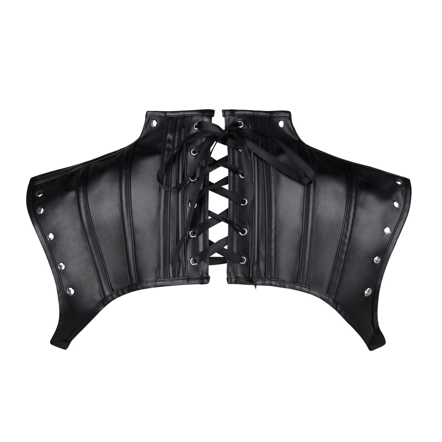 Charmian Women's Steampunk Gothic Leather Costume Shoulder Jacket Shrug Armor