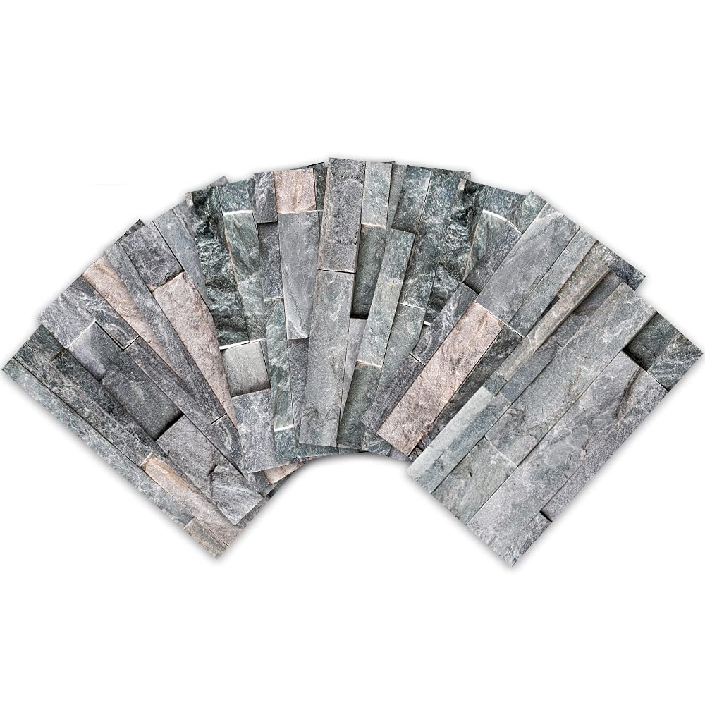 Bricks Effect Wall Sticker for TV Walls/Sofa Background Bedroom Kitchen Bathroom Wall Decor,Tile Transfers Sticker for Home Decor, Peel & Stick self-Adhesive Splashback Tile Decals, 9 pcs