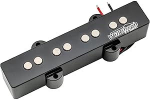 MUSICLILY Wilkinson WOJB Vari Gauss Ceramic 4-String Jazz Bass Bridge Pickup for JB Style Electric Bass, Black