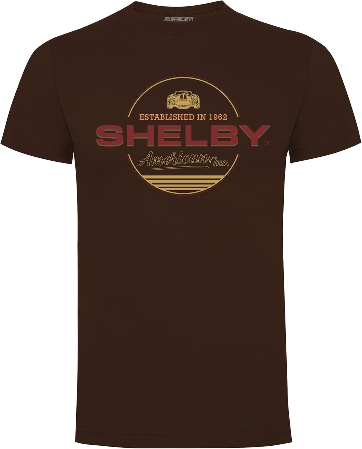 Shelby American Retro Mens Gents Brown Cotton TShirt Amazon.co.uk