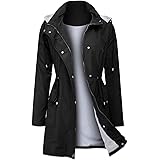 Arthas Women Light Rain Jacket Waterproof Active Outdoor Trench Raincoat with Hood Lightweight Plus Size for Girls
