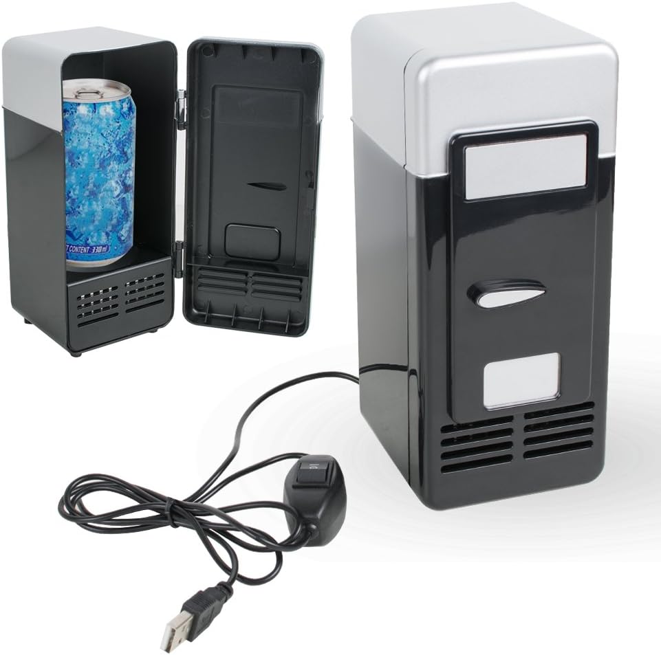 Denshine Mini USB Fridge Cooler, Beverage Drink Cans Cooler Warmer