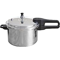 IMUSA USA A417-80401 Aluminum Stovetop Pressure Cooker 4.2Qt, Silver