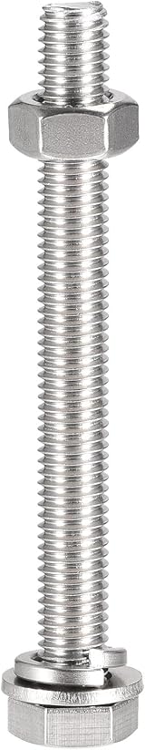 Sourcing Map M10 x 100mm Hex Head Screws Set 4 Kits 304 Stainless Bolts Nuts view 4