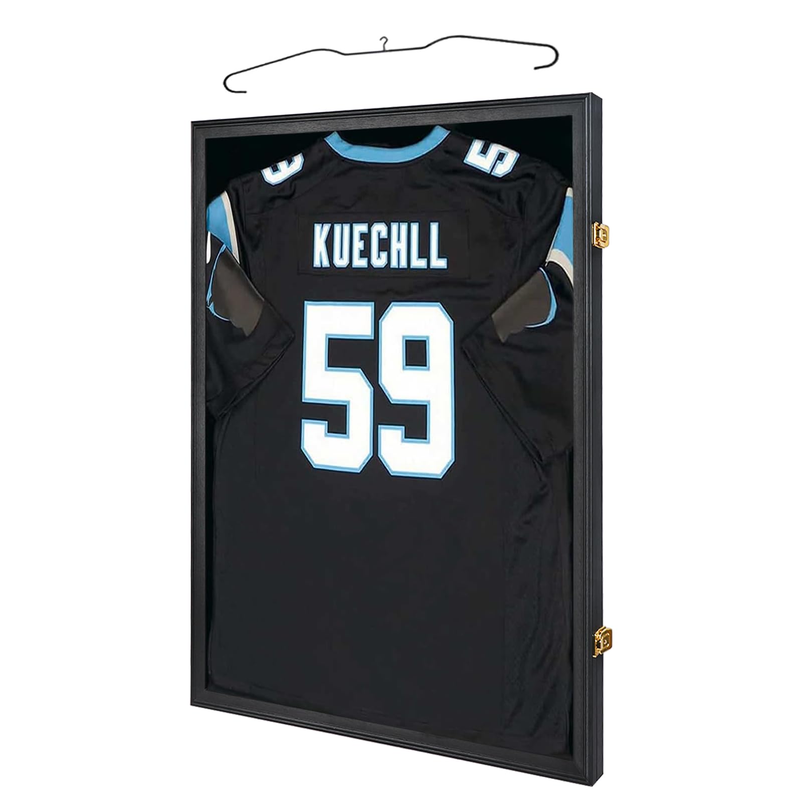 IHEIPYE Jersey Frame Display Case Shadow Box - Lockable with UV Protection Acrylic and Hanger for Baseball, Basketball, Football, Soccer, Hockey 2XL Sport Shirt and Uniform - Black Image IHEIPYE Jersey Frame Display Case Shadow Box - Lockable with UV Protection Acrylic and Hanger for Baseball, Basketball, Football, Soccer, Hockey 2XL Sport Shirt and Uniform - Black Image