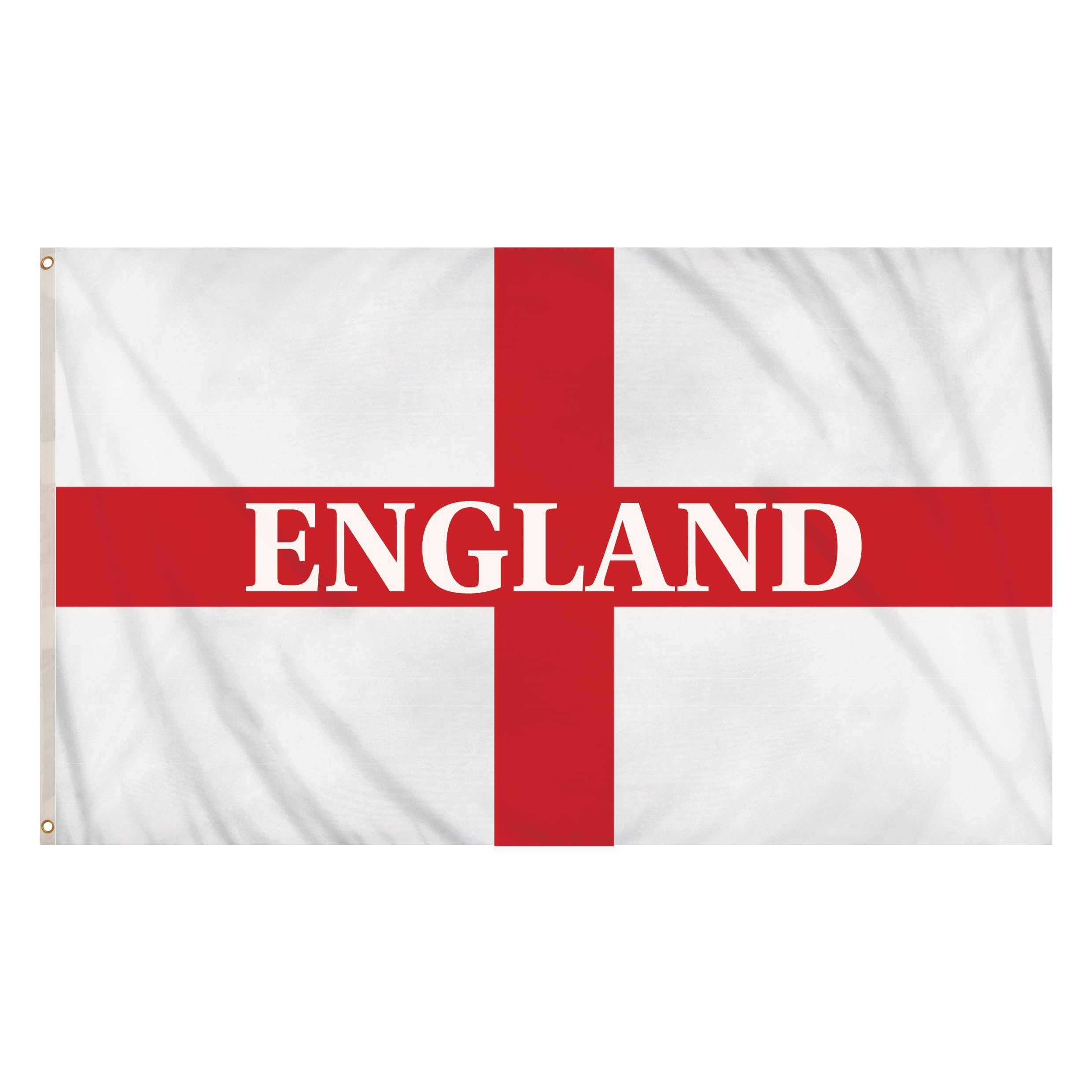 Henbrandt St. George's Cross England Flag 5ft x 3ft - English National Polyester Banner with Double-Stitched Seams Metal Eyelets Indoor Outdoor